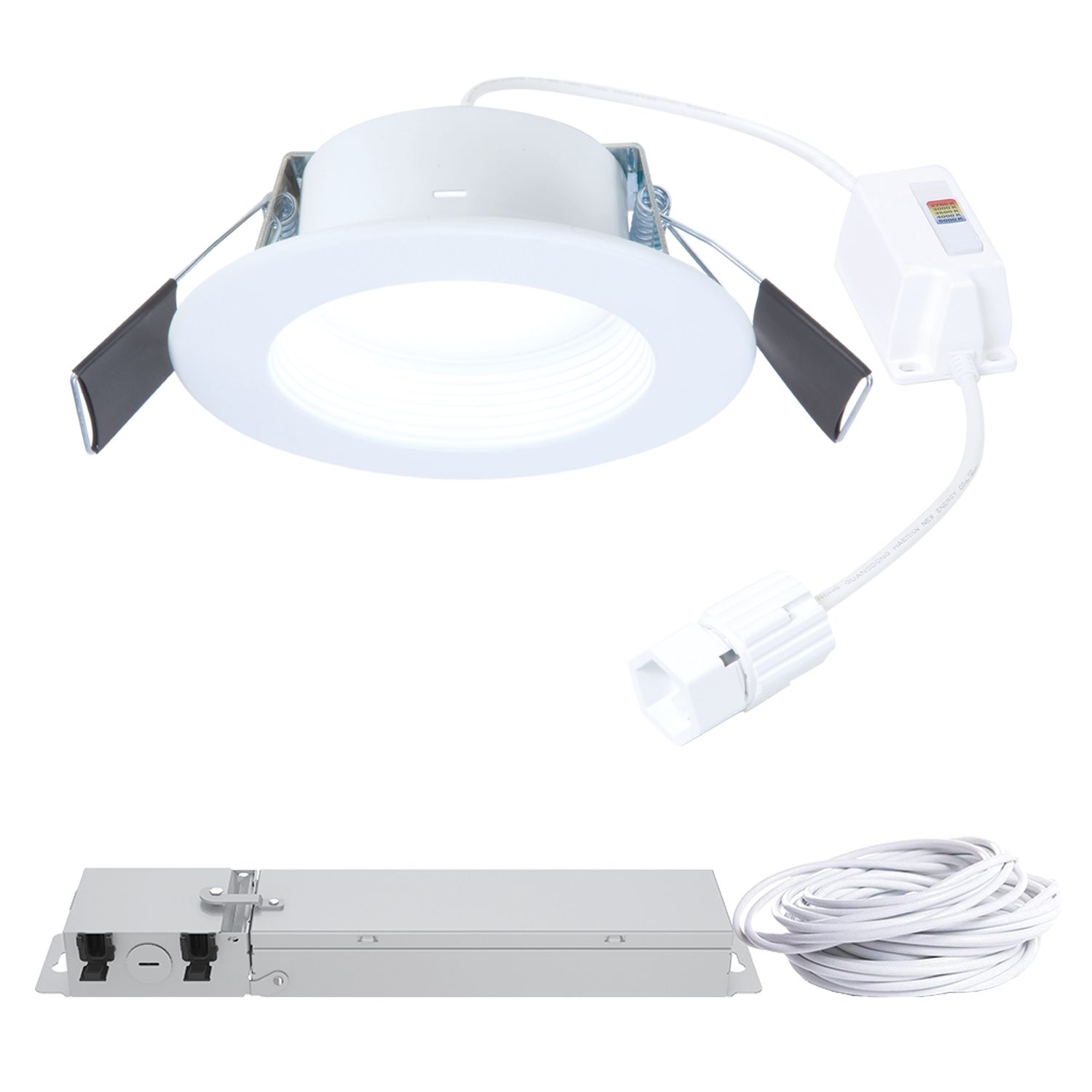 HALO QuickLink 4-Pack Canless LED Recessed Lights 6.25" 600lm Dimmable CCT 2700K-5000K