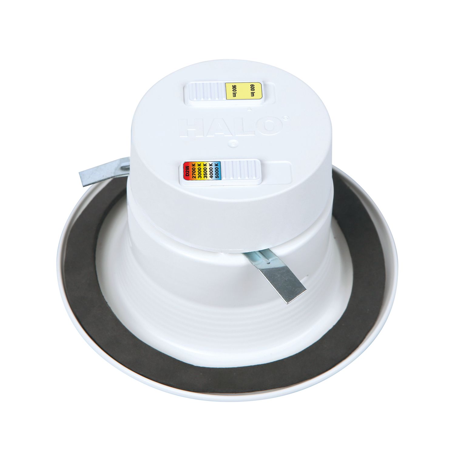 HALO RL 5/6-Inch Recessed LED Trim Downlight – Selectable Color Temperatures (2700K-5000K) & Dim-to-Warm, Wet Rated, White