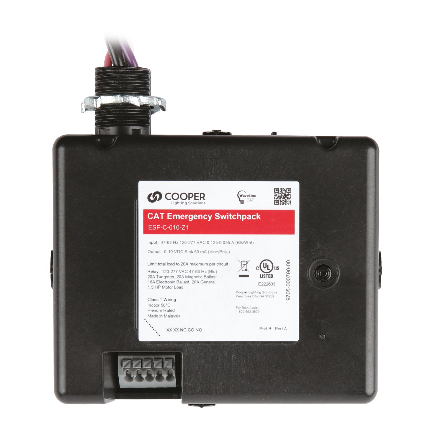 WaveLinx CAT Emergency Dimming Switchpack (ESP-C-010-Z1) - Powerpack | Cooper Lighting Solutions WaveLinx CAT Emergency Dimming Switchpack (ESP-C-010-Z1) - Powerpack | Cooper Lighting Solutions