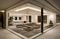 indoor/outdoor living space with recessed and accent lighting