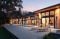 outdoor back patio with pool and soffit lighting
